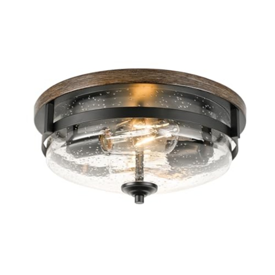 B&J Florist Supply Nyc - Flush Mount Ceiling Lights, 2-Light Farmhouse